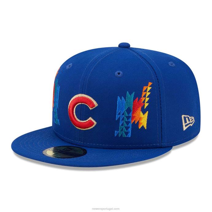 FFTN762 New Era Boné Chicago Cubs Southwestern Blue 59Fifty