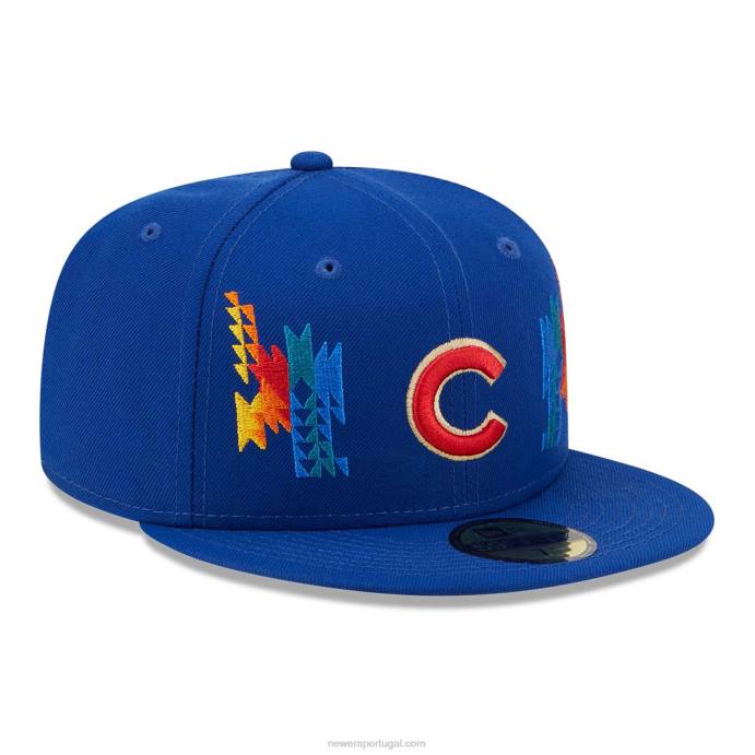 FFTN762 New Era Boné Chicago Cubs Southwestern Blue 59Fifty