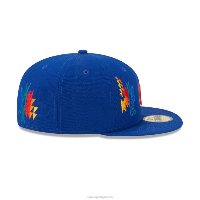 FFTN762 New Era Boné Chicago Cubs Southwestern Blue 59Fifty