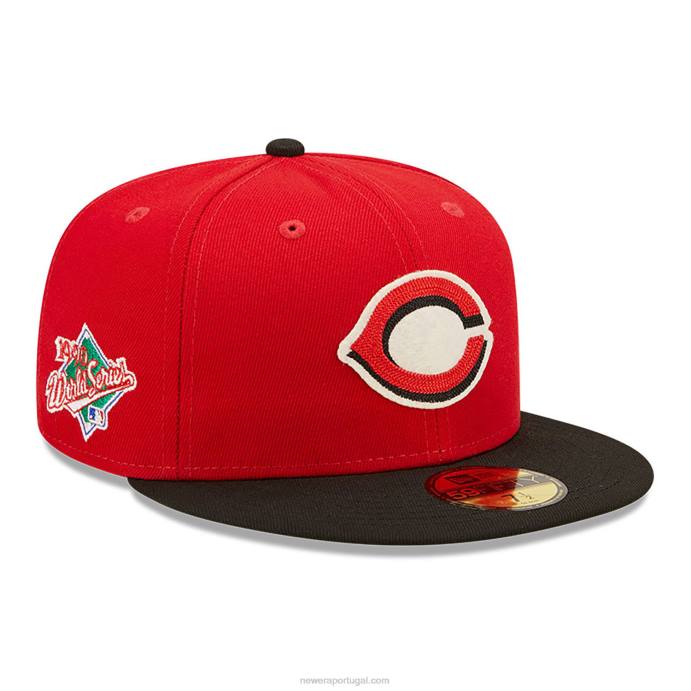FFTN764 New Era Boné Cincinnati Reds Ne Letterman Red 59Fifty