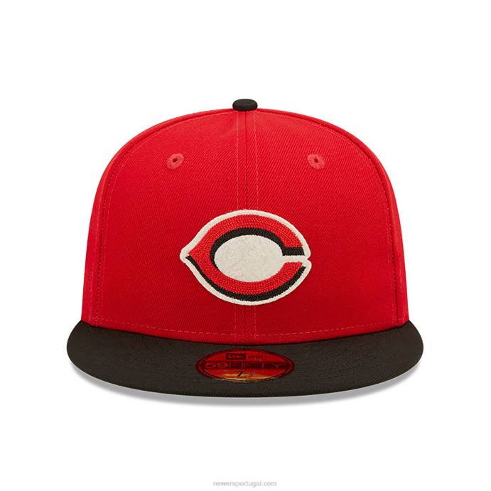 FFTN764 New Era Boné Cincinnati Reds Ne Letterman Red 59Fifty