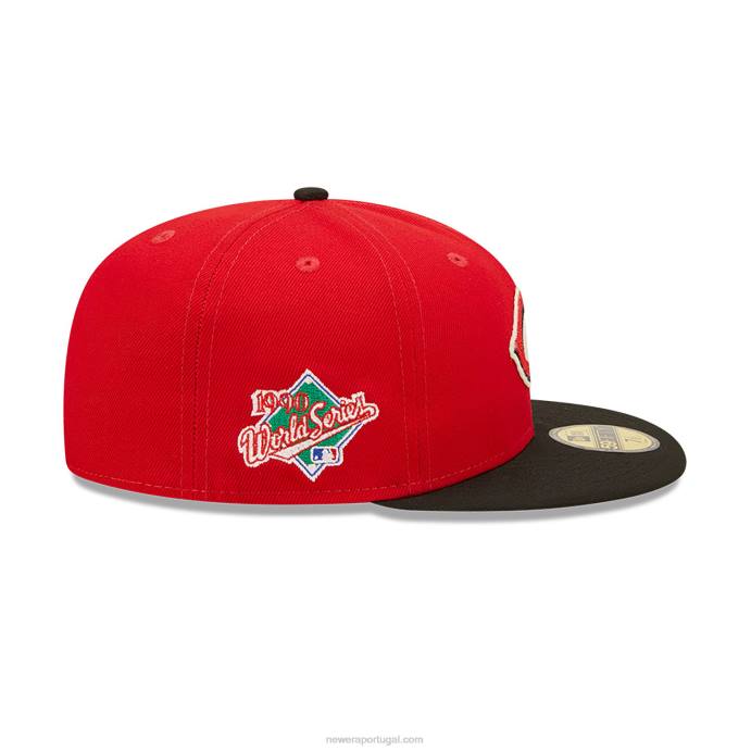 FFTN764 New Era Boné Cincinnati Reds Ne Letterman Red 59Fifty