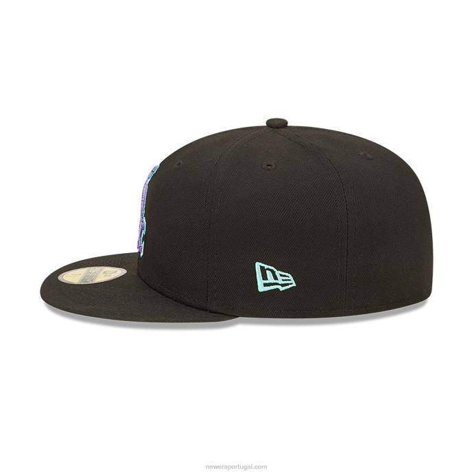 FFTN765 New Era boné chicago white sox preto e azul matiz 59fifty