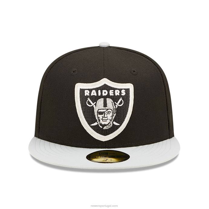 FFTN768 New Era las vegas raiders ne letterman boné preto 59fifty