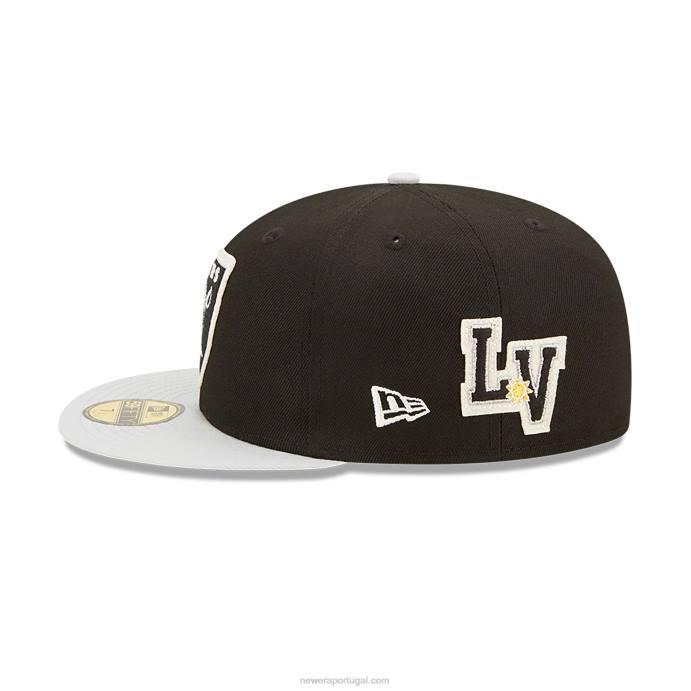 FFTN768 New Era las vegas raiders ne letterman boné preto 59fifty