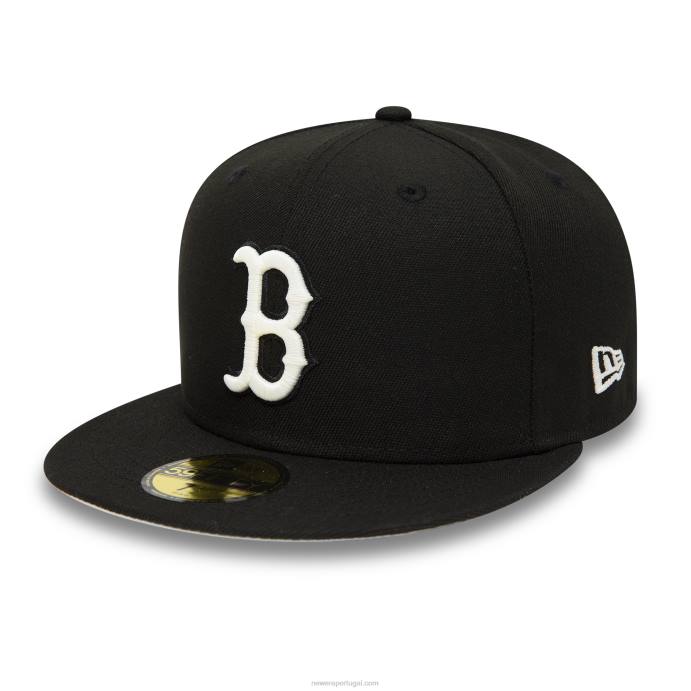 FFTN769 New Era boton red sox brilha no escuro boné preto 59fifty