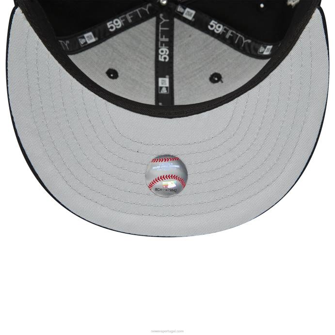 FFTN769 New Era boton red sox brilha no escuro boné preto 59fifty