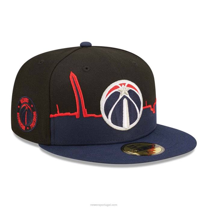 FFTN770 New Era Boné Washington Wizards NBA Tip Off2022 Preto 59Fifty