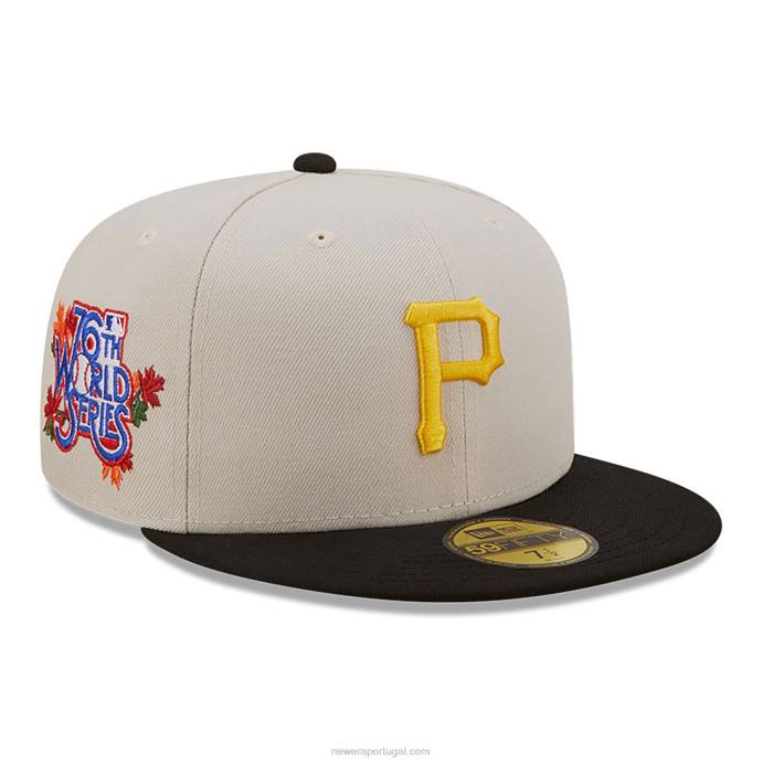 FFTN771 New Era boné clássico pittsburgh pirates fall branco 59fifty