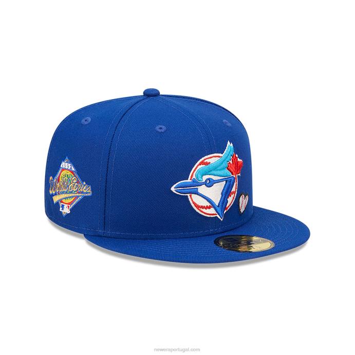 FFTN772 New Era toronto blue jays mlb team heart blue 59fifty boné justo