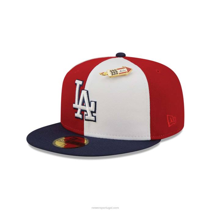 FFTN779 New Era boné la dodgers pinwheel americana red 59fifty