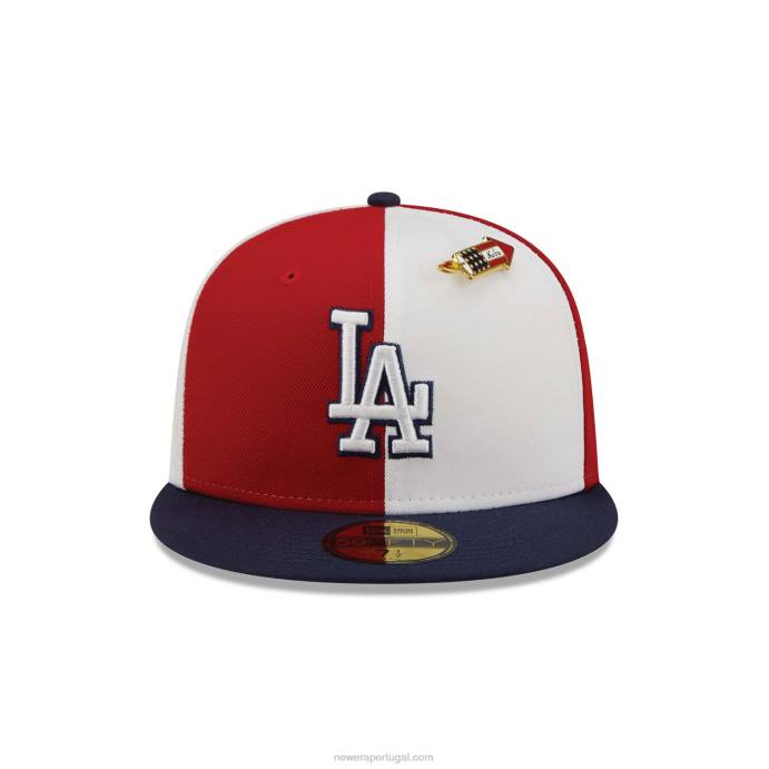FFTN779 New Era boné la dodgers pinwheel americana red 59fifty