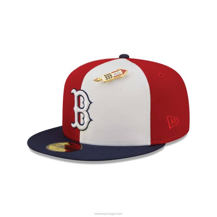 FFTN780 New Era Boné boston red sox pinwheel americana red 59fifty