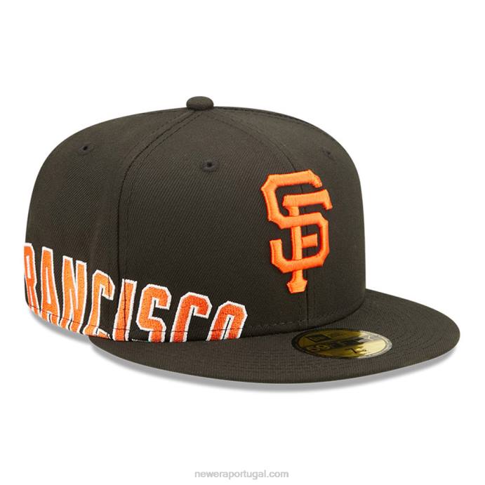 FFTN783 New Era San Francisco Giants MLB Side Split Black Boné 59 Fifty