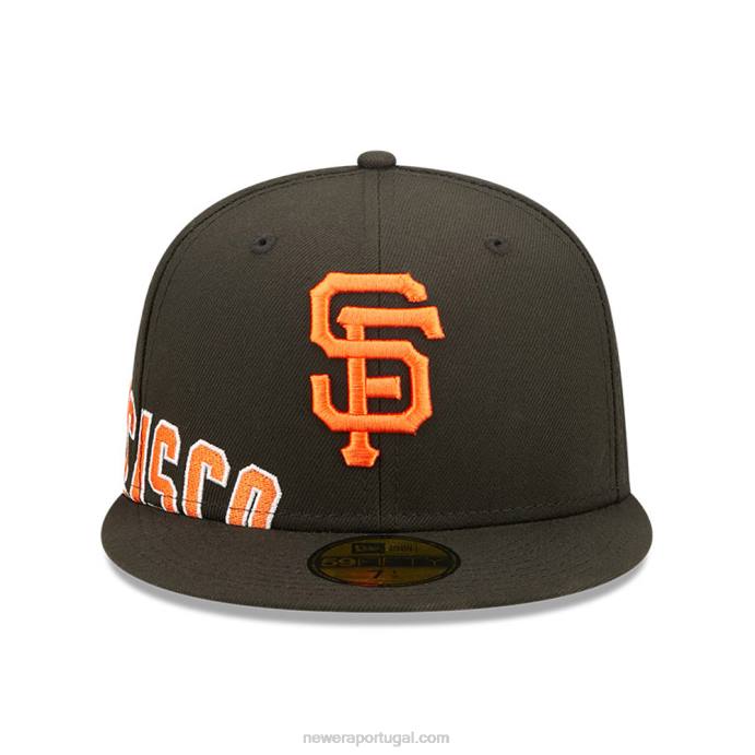 FFTN783 New Era San Francisco Giants MLB Side Split Black Boné 59 Fifty