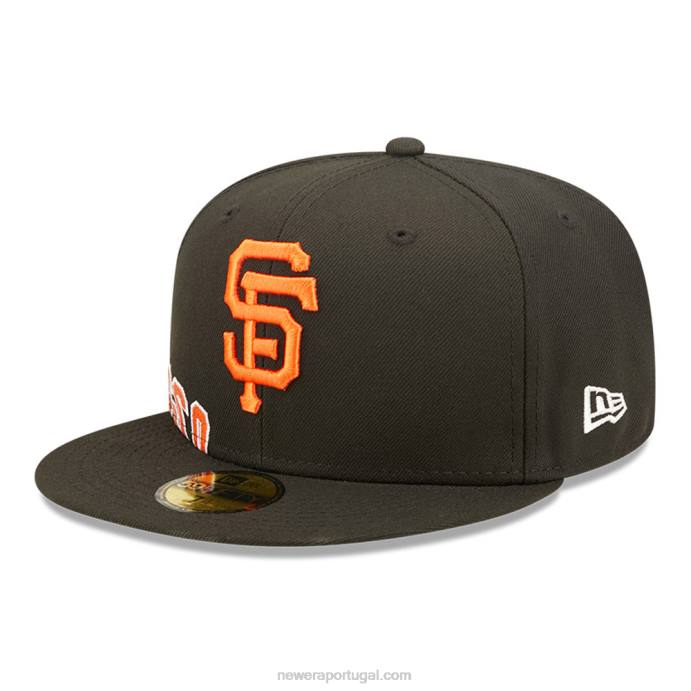 FFTN783 New Era San Francisco Giants MLB Side Split Black Boné 59 Fifty
