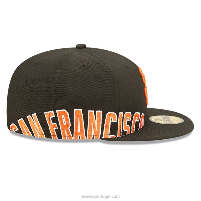 FFTN783 New Era San Francisco Giants MLB Side Split Black Boné 59 Fifty