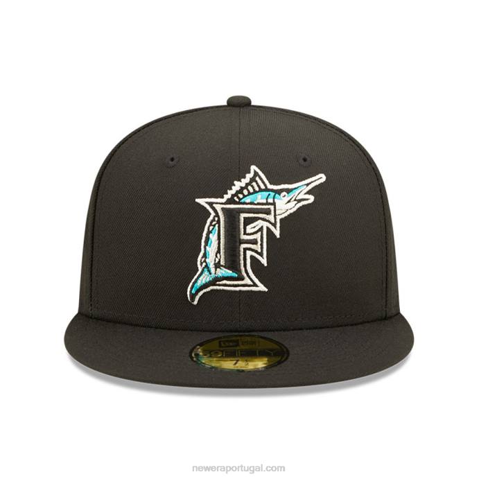 FFTN785 New Era Boné miami marlins mlb pop sweat preto 59fifty