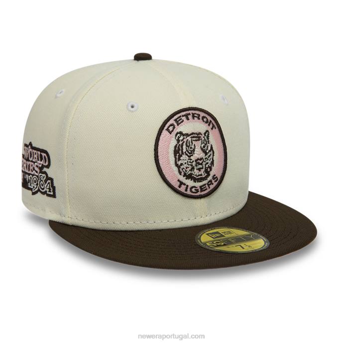 FFTN787 New Era boné branco 59fifty do Detroit Tigers