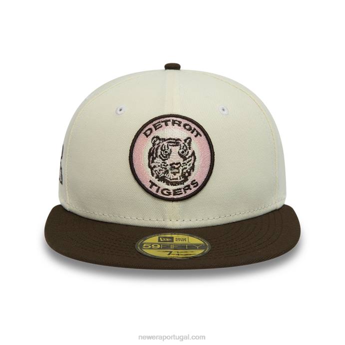 FFTN787 New Era boné branco 59fifty do Detroit Tigers
