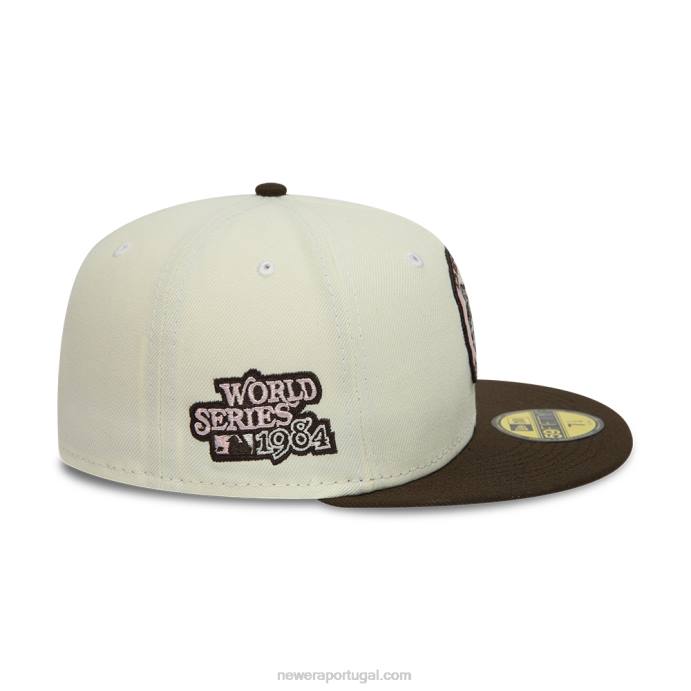 FFTN787 New Era boné branco 59fifty do Detroit Tigers