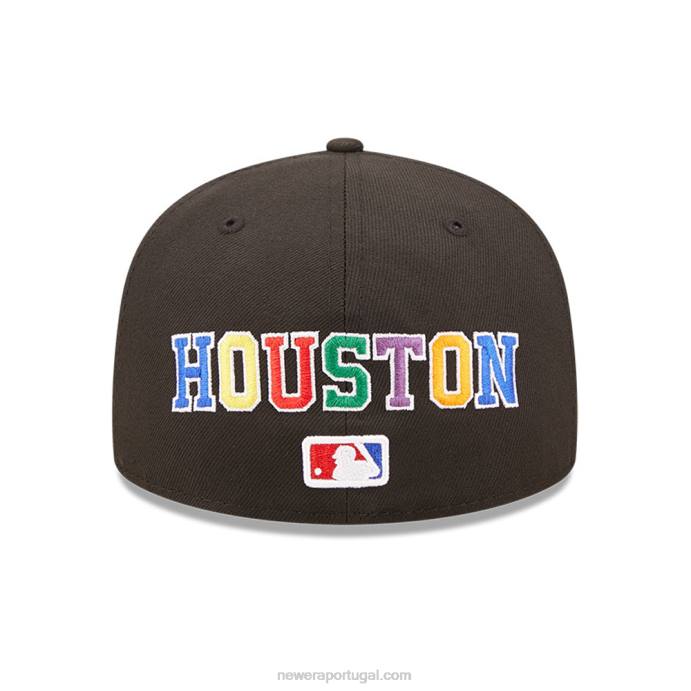 FFTN789 New Era Boné justo houston astros mlb preto prismático 59fifty