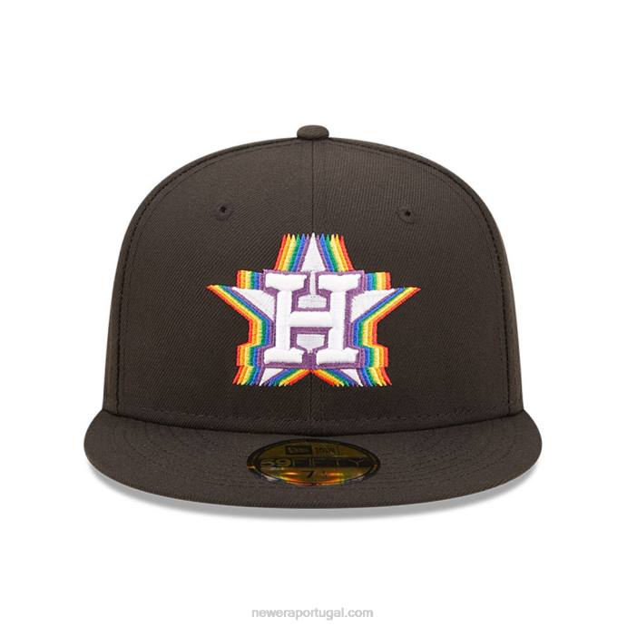 FFTN789 New Era Boné justo houston astros mlb preto prismático 59fifty