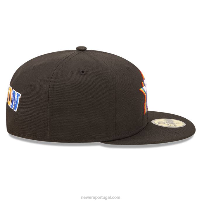 FFTN789 New Era Boné justo houston astros mlb preto prismático 59fifty