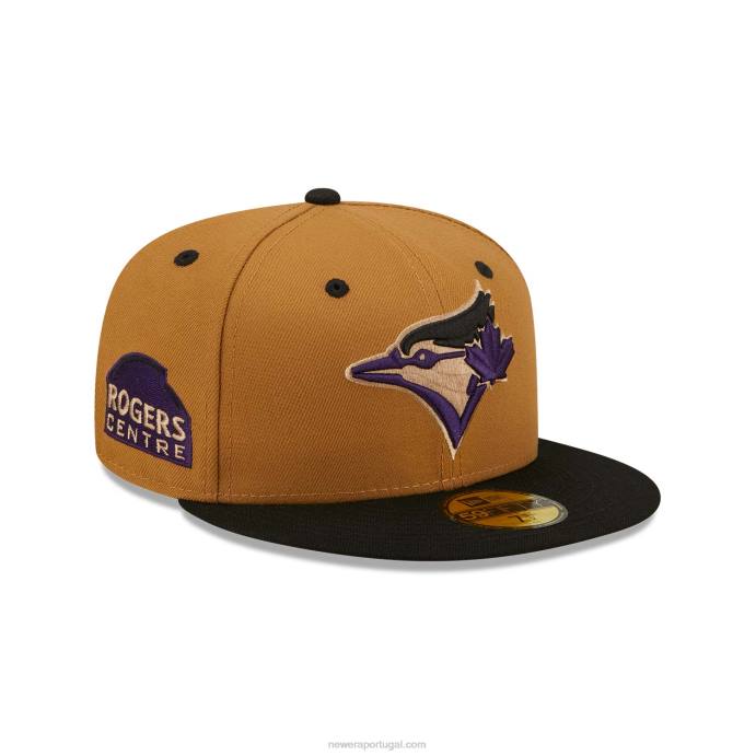 FFTN78 New Era toronto blue jays boné ajustado 59fifty de trigo roxo