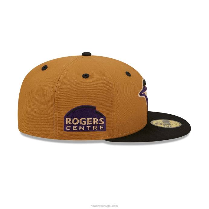 FFTN78 New Era toronto blue jays boné ajustado 59fifty de trigo roxo