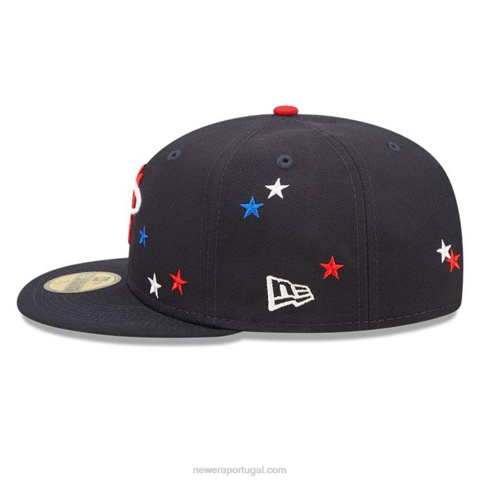 FFTN790 New Era boné justo miami heat nba americana navy 59fifty
