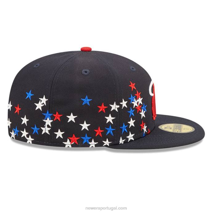 FFTN790 New Era boné justo miami heat nba americana navy 59fifty