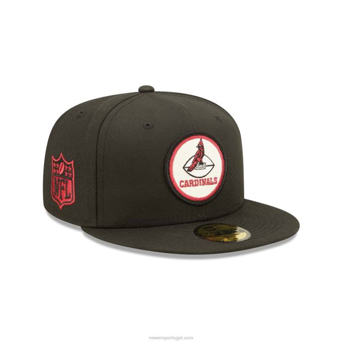 FFTN792 New Era boné arizona cardeals nfl sideline 2022 preto 59fifty