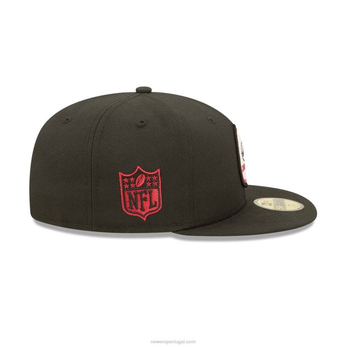 FFTN792 New Era boné arizona cardeals nfl sideline 2022 preto 59fifty