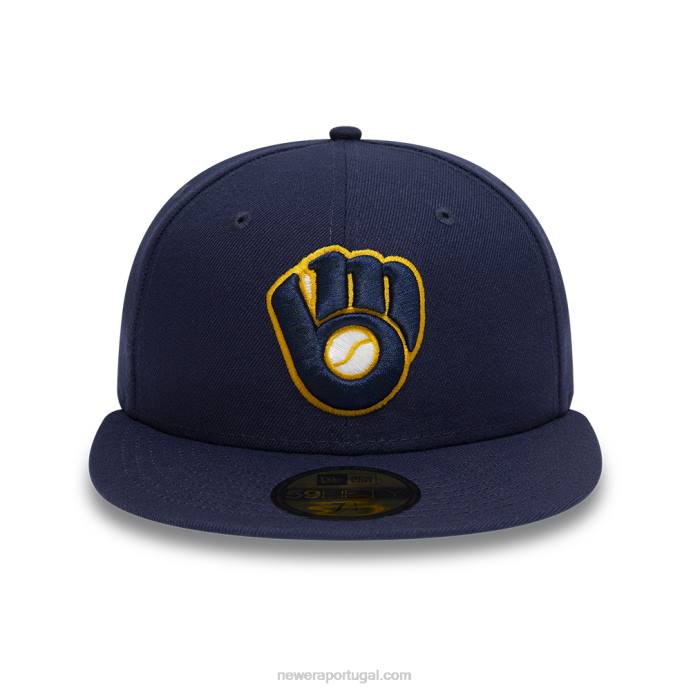 FFTN795 New Era Milwaukee Brewers Ac Perf Navy 59Fifty Cap