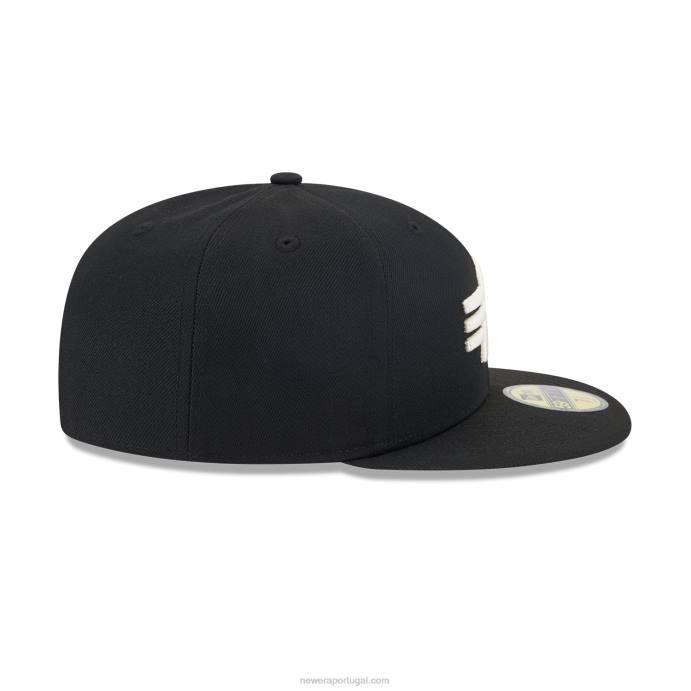 FFTN796 New Era Boné ajustado 59fifty preto da Alpha Industries