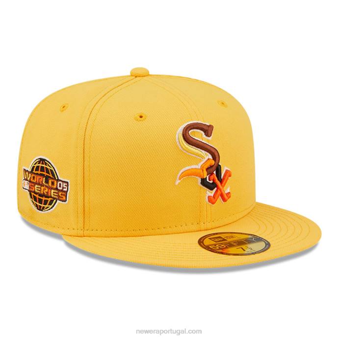 FFTN797 New Era chicago white sox mlb boné amarelo borboleta 59fifty