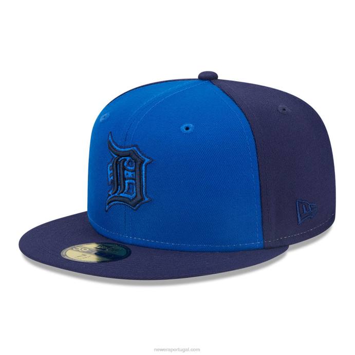 FFTN798 New Era detroit tigers tritone team blue 59fifty boné ajustado