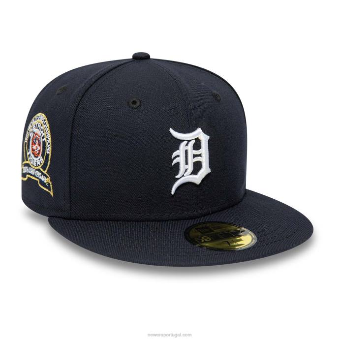 FFTN79 New Era boné de 50 anos do Detroit Tigers Navy 59Fifty