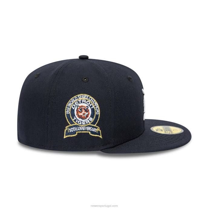 FFTN79 New Era boné de 50 anos do Detroit Tigers Navy 59Fifty