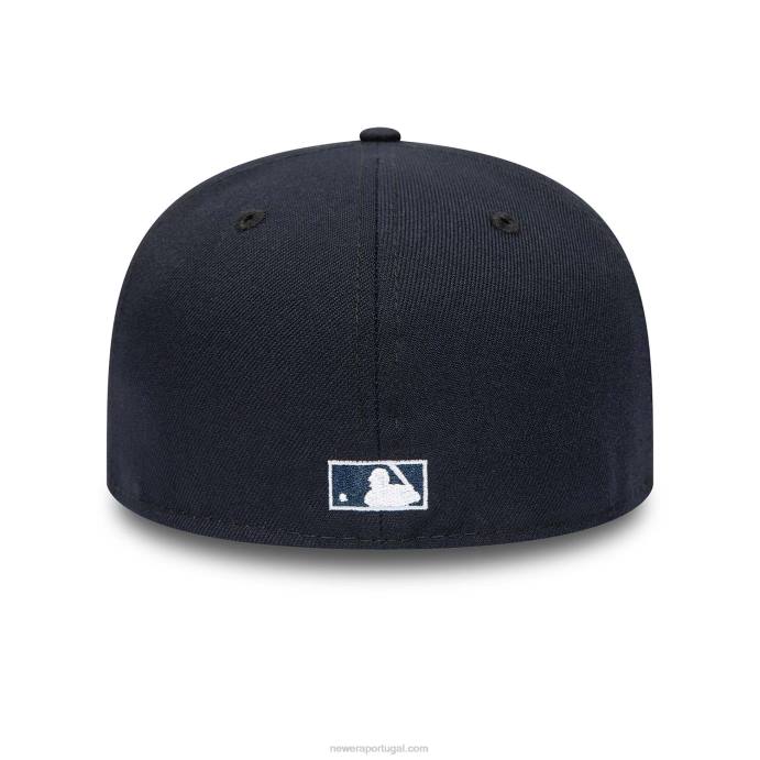 FFTN79 New Era boné de 50 anos do Detroit Tigers Navy 59Fifty