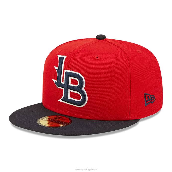 FFTN802 New Era boné Louisville Bats Milb Red 59Fifty