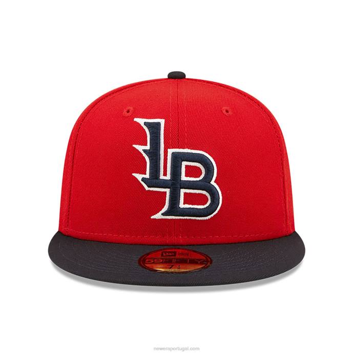 FFTN802 New Era boné Louisville Bats Milb Red 59Fifty
