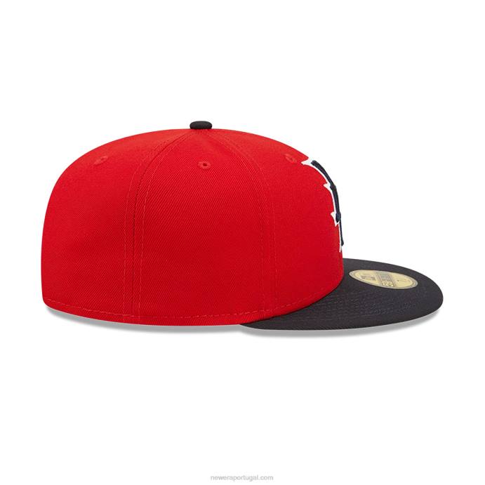 FFTN802 New Era boné Louisville Bats Milb Red 59Fifty
