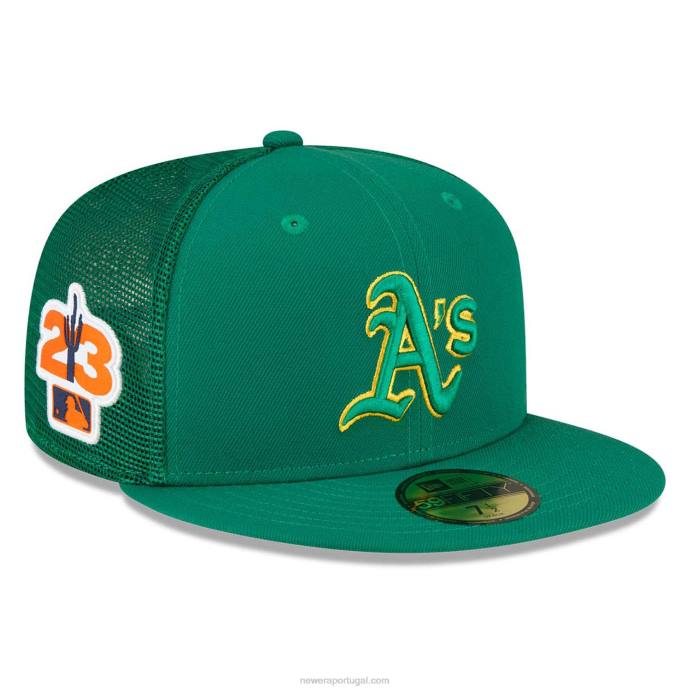 FFTN803 New Era Boné Oakland Athletics MLB Spring Training Verde 59Fifty