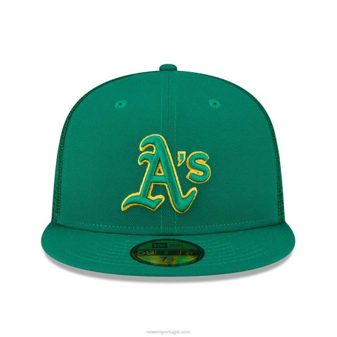 FFTN803 New Era Boné Oakland Athletics MLB Spring Training Verde 59Fifty