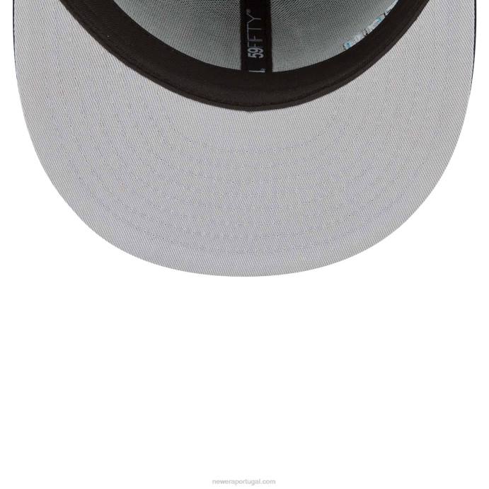 FFTN808 New Era Tampa Bay Rays Stateview Preto 59Fifty Boné Ajustado