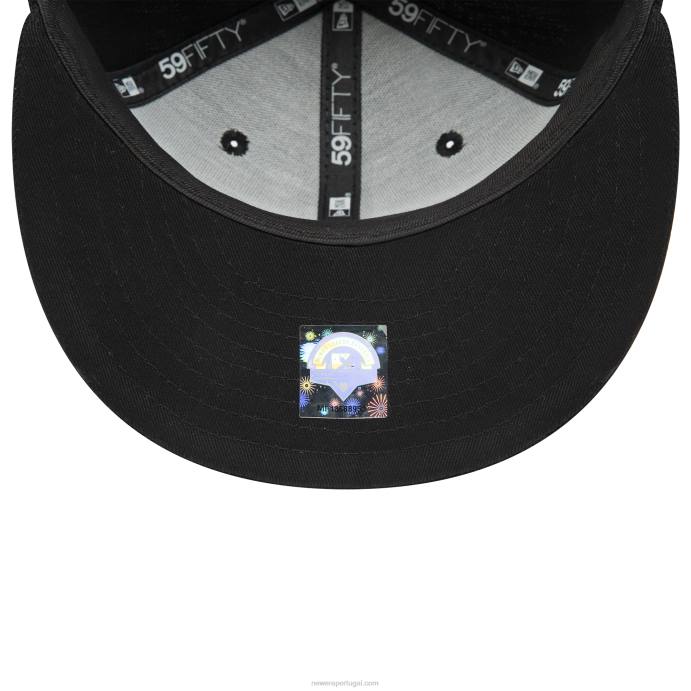 FFTN809 New Era boné birmingham barons milb preto e vermelho com marca nominativa 59fifty