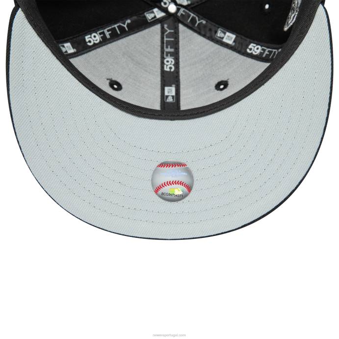 FFTN80 New Era miami marlins 25º aniversário boné preto 59fifty