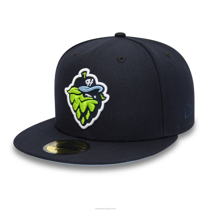 FFTN810 New Era Boné Hillsboro Hops Milb Navy 59Fifty